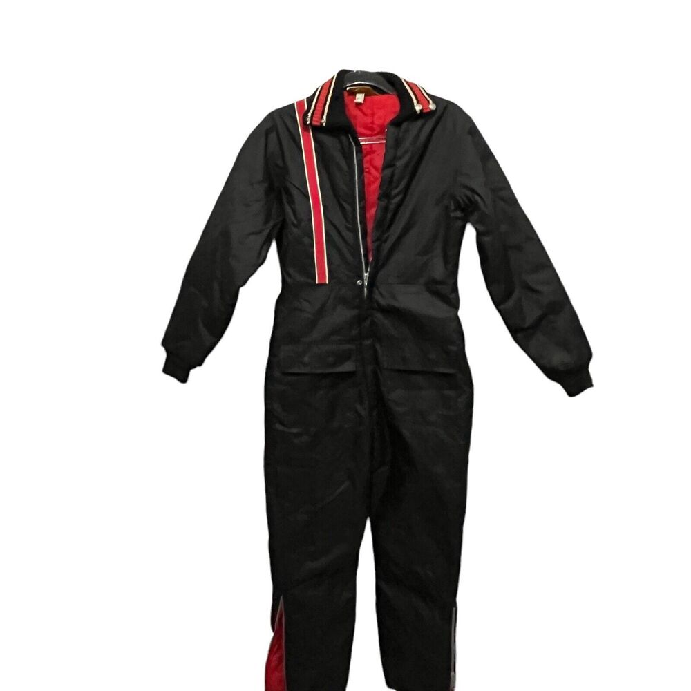 Sno King Ski Suit Women Size XS Snowmobile Ski Snow Suit For Repair Black Red